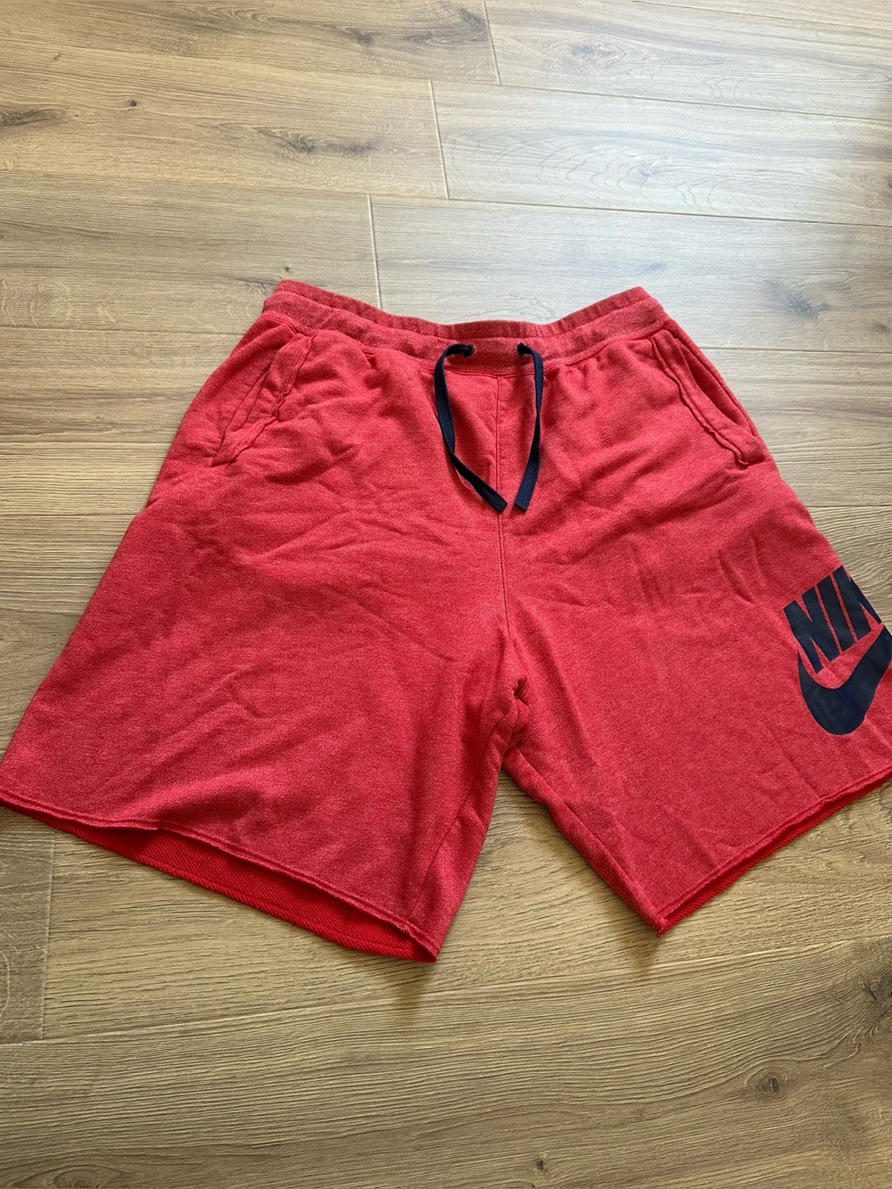 Nike Sport Alumni french terry red shorts